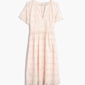 Madewell pink eyelet dress